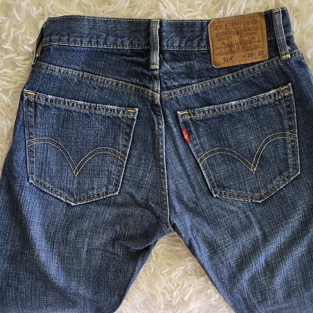 Levi's Men's Medium Blue 514 Slim Straight Jeans 28 X 32